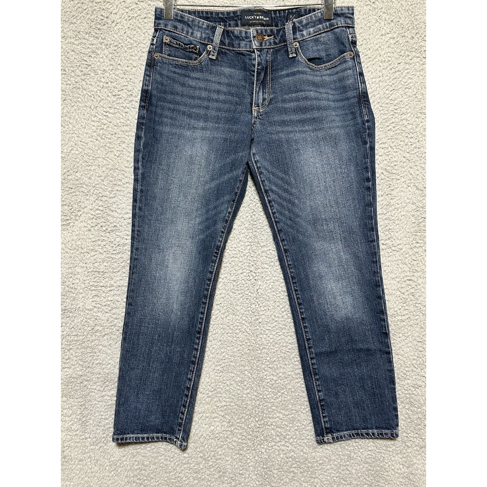 Lucky Brand Womens Jeans Size 2/26 Sweet'n Crop Blue Denim Straight Leg Stretch‎